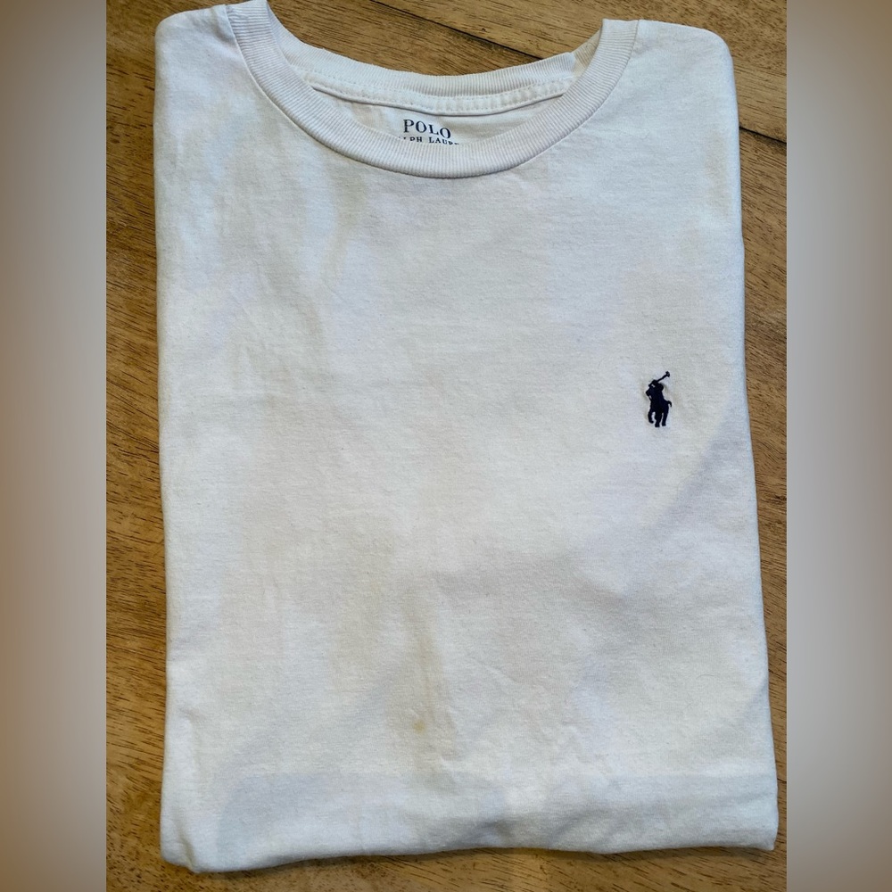Polo by Ralph Lauren Boy’s Size XL White Classic Short Sleeve Cotton Tee